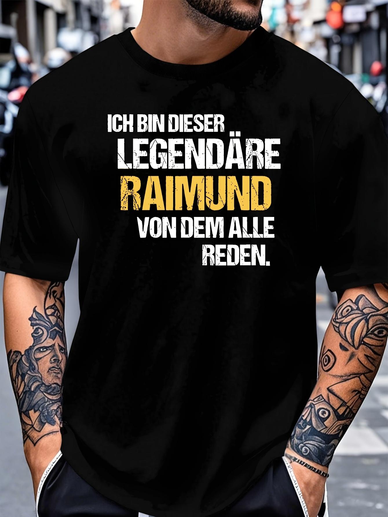 T-Shirt y2k German Text T Black/Red S