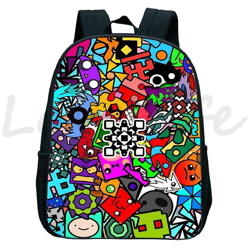 Spiele Geometry Dash Rucksäcke Wütendes Geometrie Kindergartenrucksack Kleine Schultasche Kinderrucksack Jungen Mädchen Bücherrucksack Geschenke