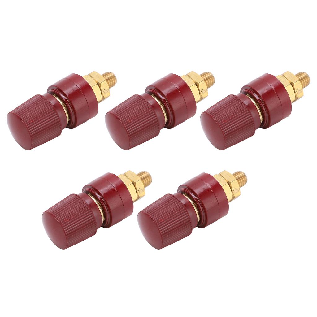 5Pcs Brass Binding Post Nickel Plated Inverter Terminal for Electronic Instruments Automobiles