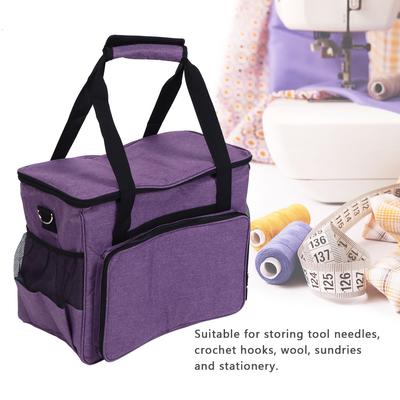 Funda Antipolvo para Máquina de Coser Bolsa de Almacenamiento Multifuncional para el Hogar Accesorios de Bordado Púrpura