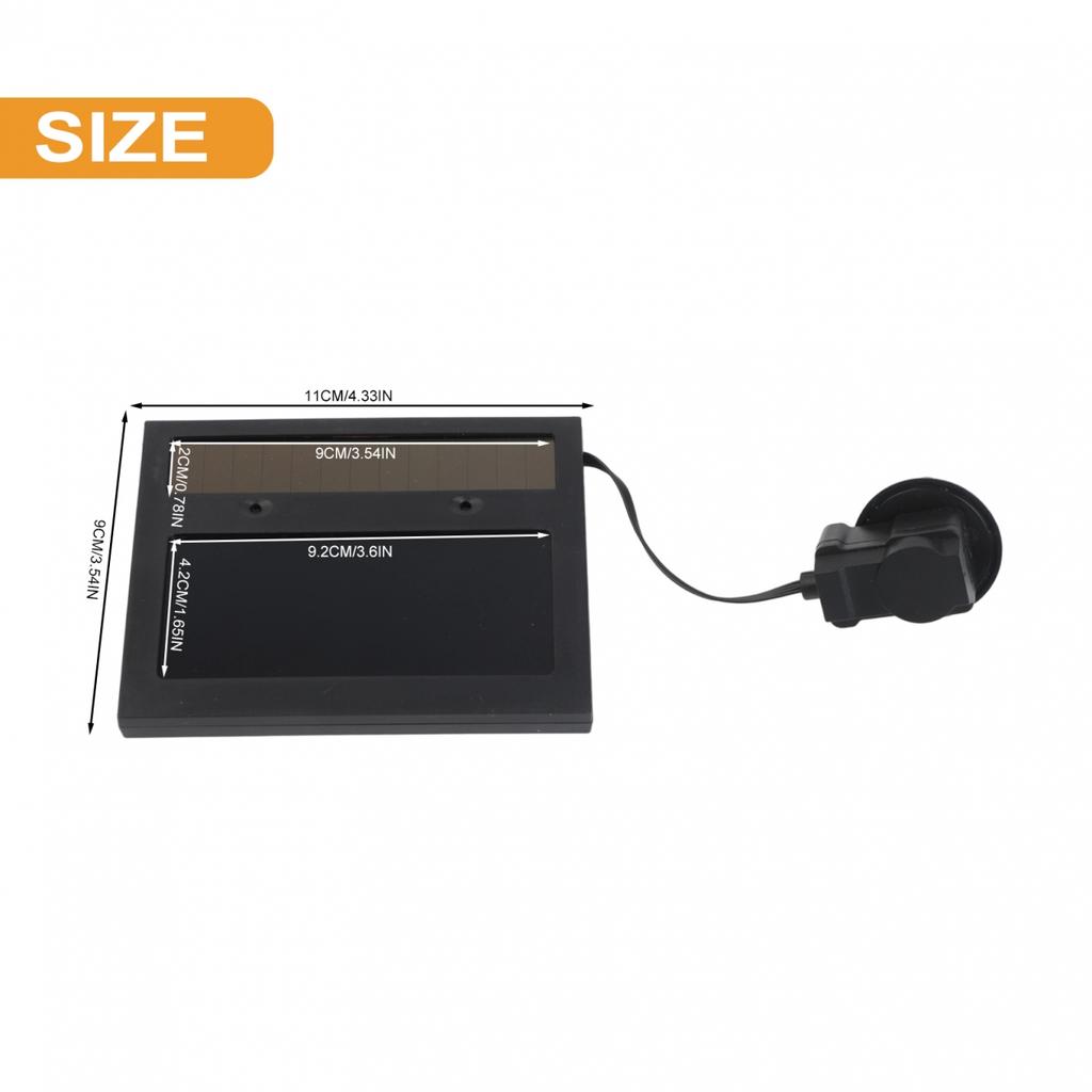 Sveisehjelm med automatisk nedblending, drevet av solceller, med utskiftbart glass