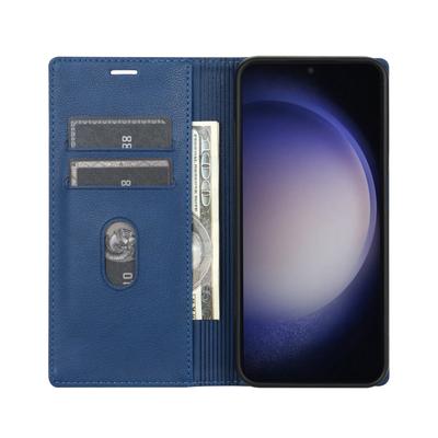 For Samsung Galaxy S25+ Wallet Case Magnetic Closure PU Leather Phone Cover