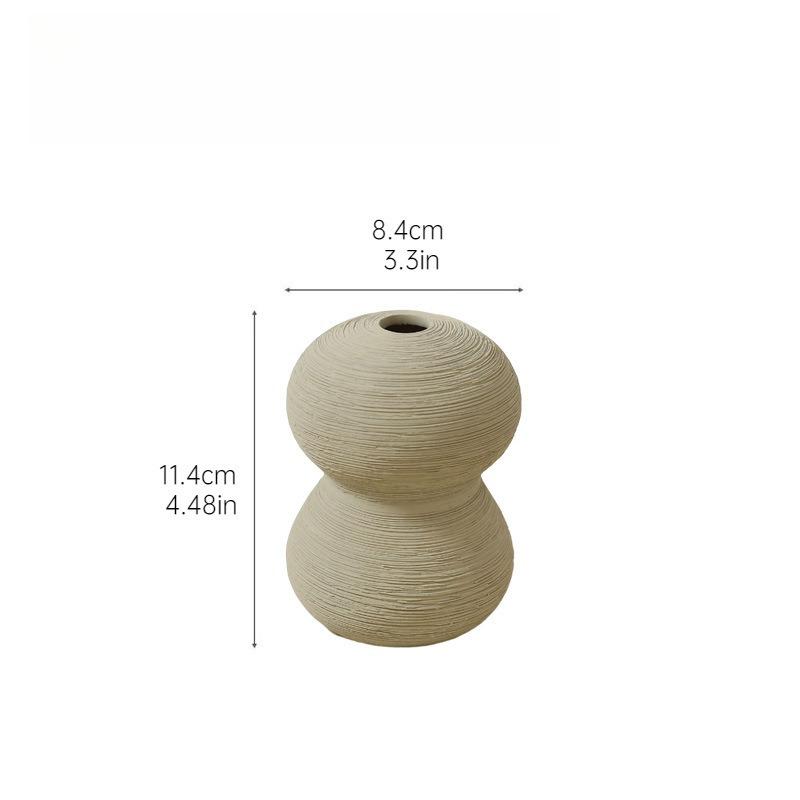Creative Ceramic Small Vase Ornament, Living Room Flower Arrangement, Home Entrance Dining Table Retro Art Decoration