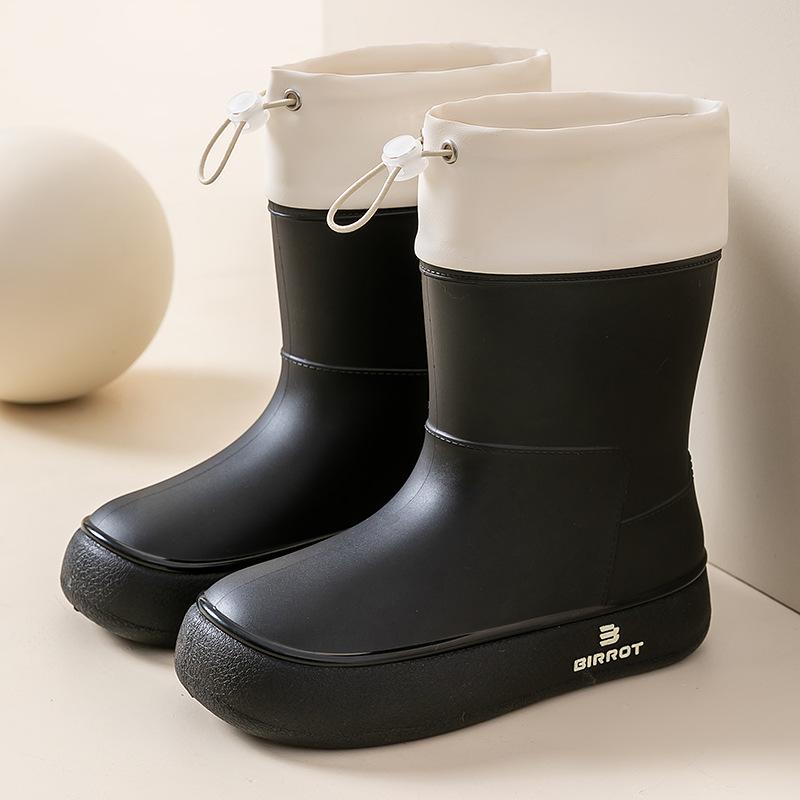 Water Shoes Japanese Rain Shoes Girls Fashion Wear Women's Foreign Style Rain Boots Adult Medium Tube Waterproof Boots