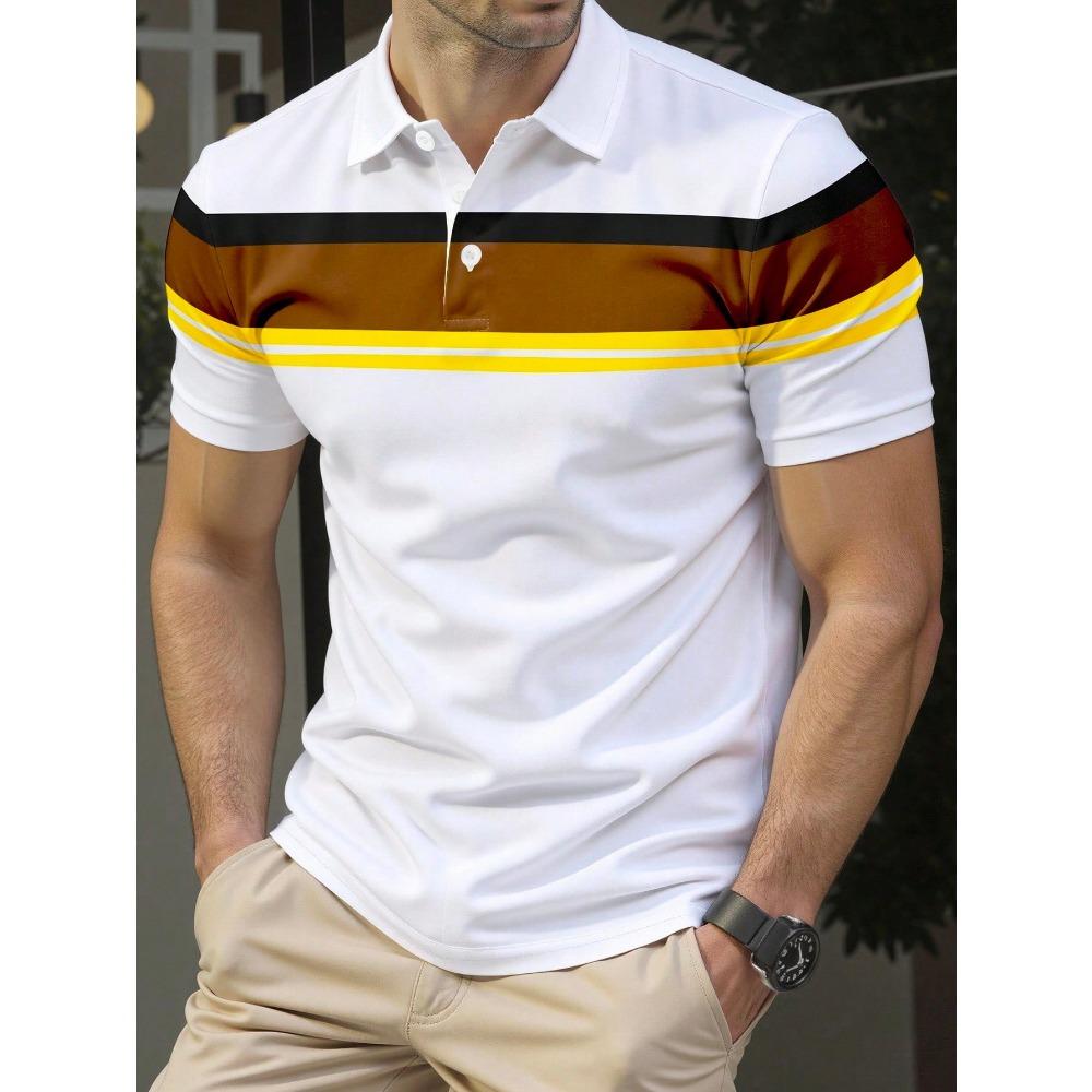 Summer men's short sleeved polo shirt, casual, fashionable, and soft