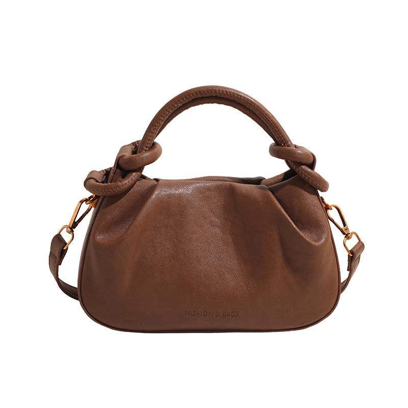 Fashion Women's Bag New Trend Retro Handbag Design Pleated Shoulder Bag Commuter Messenger Bag