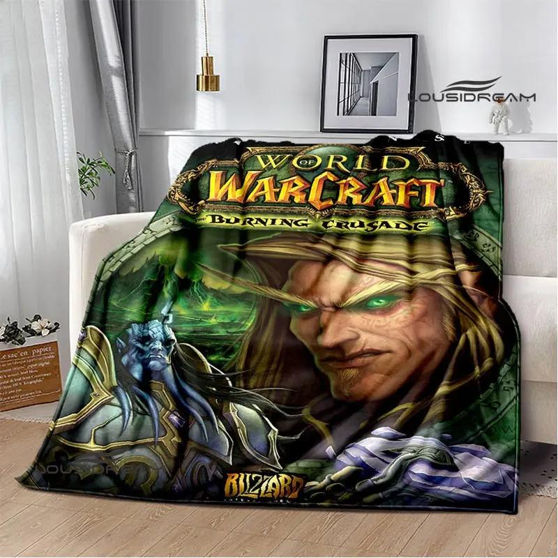 Game World of Warcraft Printed Blanket Kids Warm Flannel Soft and Comfortable Blankets Home travel blanket birthday gift