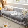Chenille Sofa Cover Geometric Striped Grid Sofa Towel Full Wrap Cover Cloth Four Seasons Universal Anti Cat Scratch Sofa Blanket