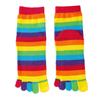 1 Pair Comfort Cotton Middle Tube Socks Colorful Women Toe Socks New Pilates Socks