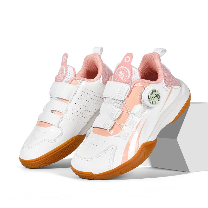 New children's table tennis badminton shoes professional rotating buckle classmate non-slip leather sports shoes girls and boys shoes