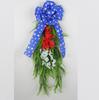American Independence Day Wreath Door Hanging Holiday Bow Rattan Circle Window Scene Wall Hanging Decoration