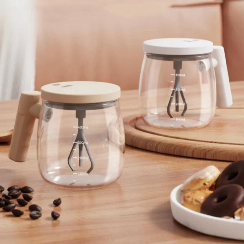 400ML Self Stirring Coffee Cup with Handle Egg White Protein Powder Multi-function Mixing Cups Home Office Gyms Coffee Glass Cup