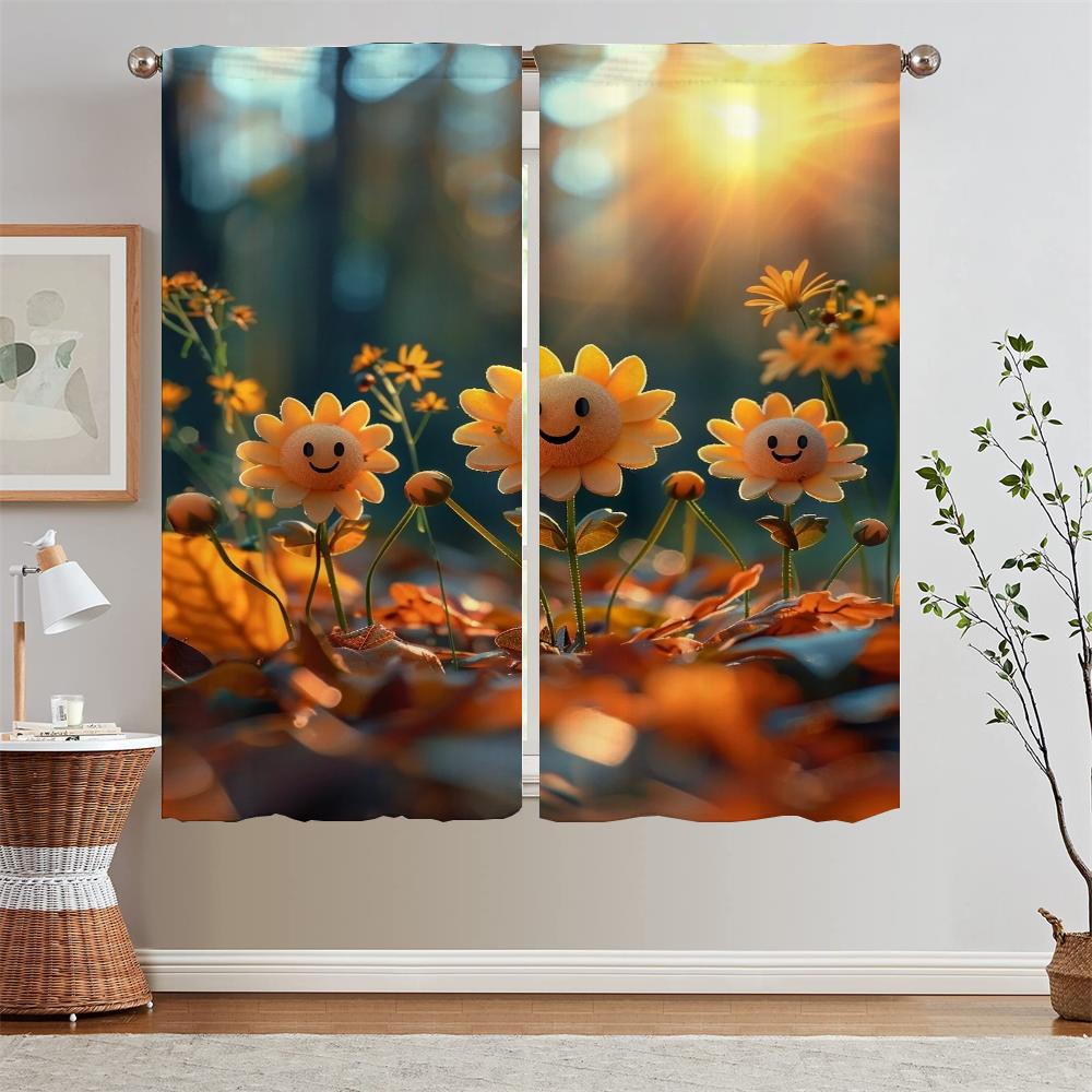 

Фруктовое растение Затемняющая штора Украшение гостиной Тюль на кухонных шторах 2 штуки Жалюзи Шторы для спальни Кудри W50xH70cmx2pcs-CL