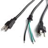 Universal Power Cord with SR National Fixed Wire Tail Buckle - US, EU, AU, UK, JP, India, South Africa, Taiwan Plugs.