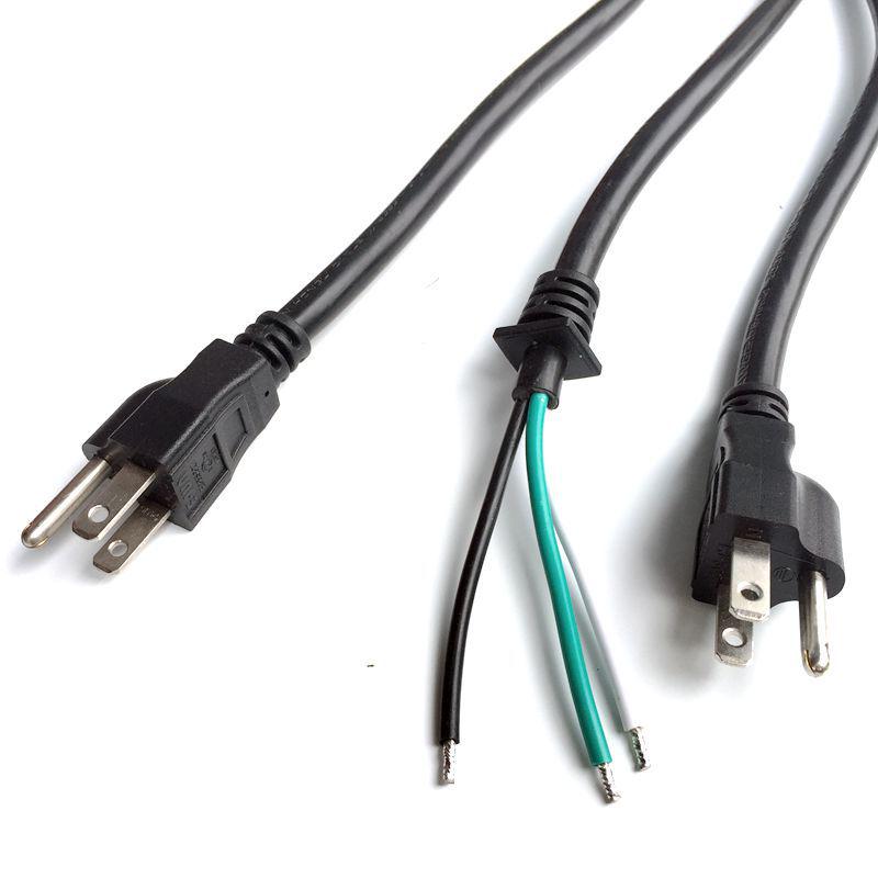 Universal Power Cord with SR National Fixed Wire Tail Buckle - US, EU, AU, UK, JP, India, South Africa, Taiwan Plugs.