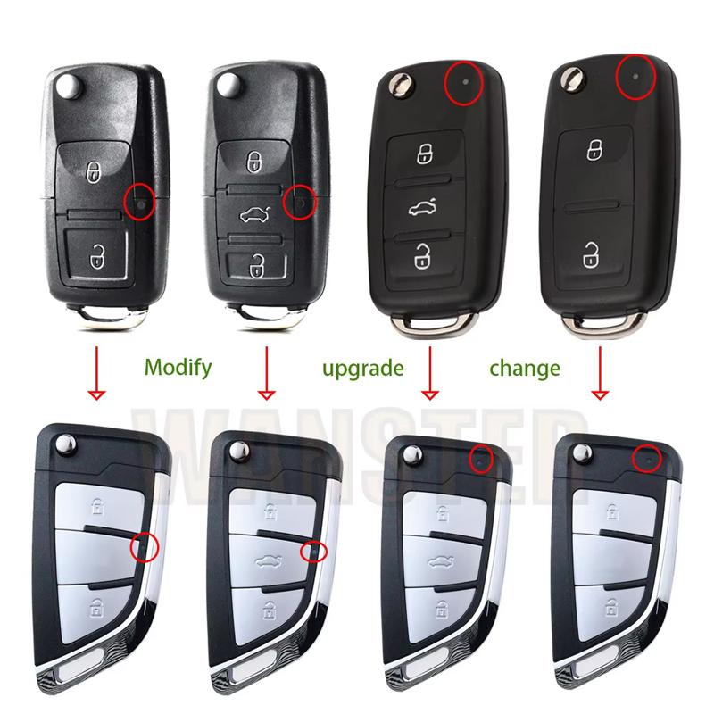 YCGG5 Car Key Housing Fob Case Shell for Volkswagen/VW /Jetta/Polo/Scirocco/Tiguan/Touran/Skoda/Seat/Beetle/Caddy/Passat/Golf/Sagitar
