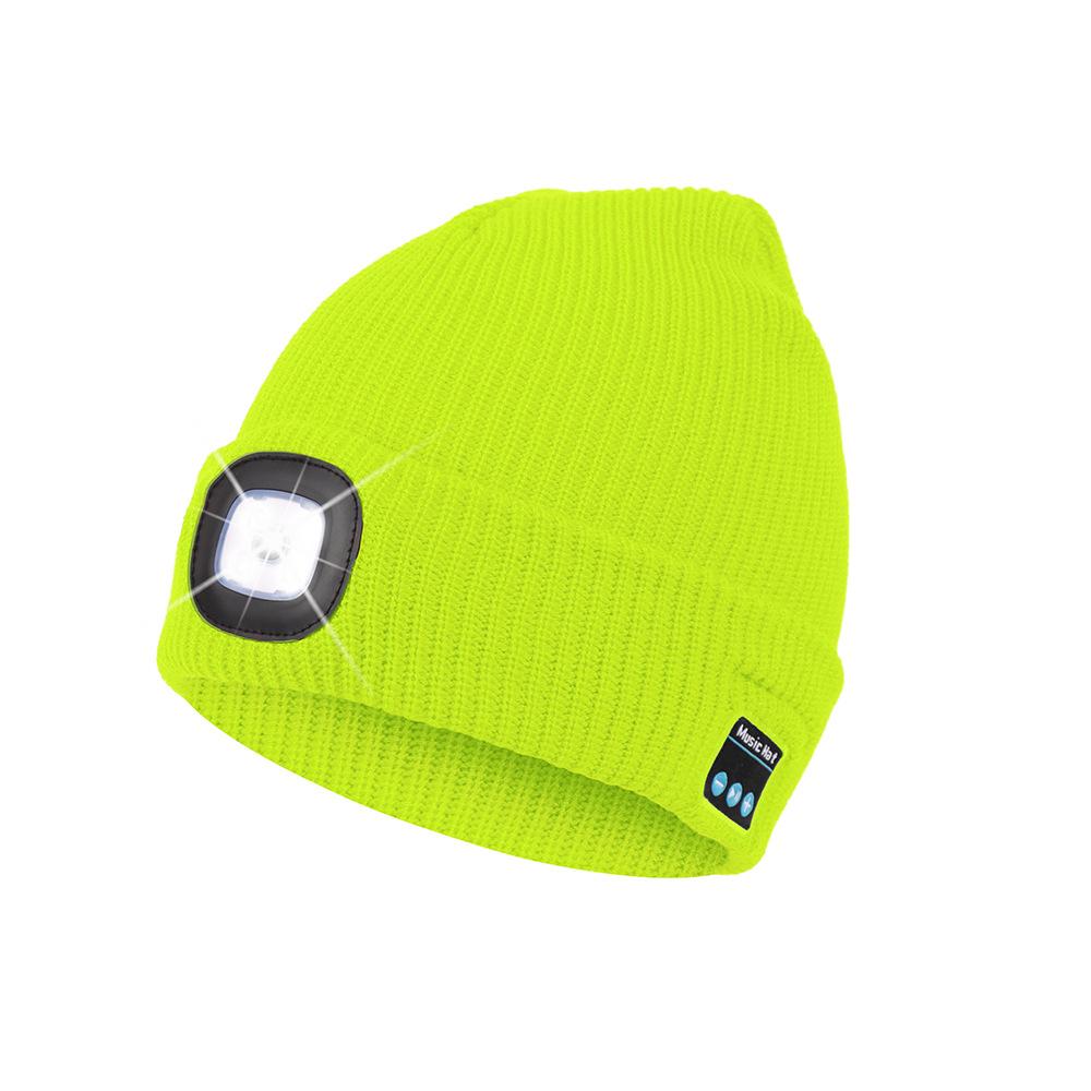 Wireless Bluetooth Music Hat Led Lights Knitted Beanie Hat Usb Rechargeable