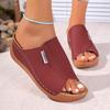 Nuovi sandali con zeppa da donna open toe bianchi moda estiva sandali comodi e traspiranti donna fibbia calzature femminili scarpe da donna