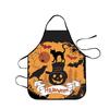 Halloween Pumpkin Skeleton Waterproof Apron With Cartoon Print For Kitchen And Home Use
