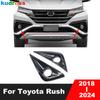Front Fog Light Lamp Cover Trim For Toyota Rush 2018- 2024 Carbon Fiber Car Foglight Bezel Trims Accessories