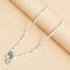 Beautiful Bohemian Starfish Pendant Necklace Colorful Bead Choker Adjustable Neck Chain Jewelry for Women and Girls
