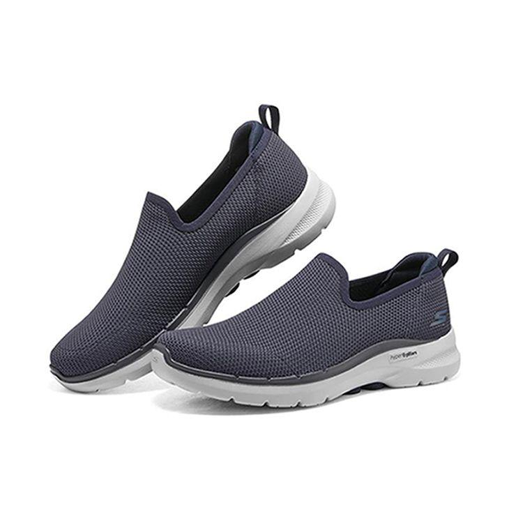 Skechers Go Walk 6 Mesh Comfortable Sports Low-Top Casual Shoes Men Sneakers Blue 216210-NVY