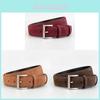 Classic Genuine Leather Woman Belt With Vintage Pin Buckle For Dress And Jeans
