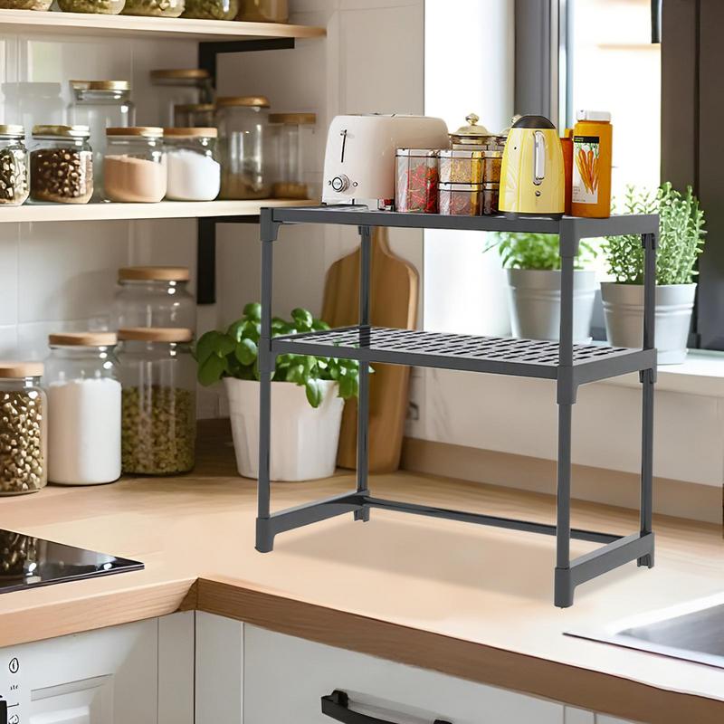 Étagère de cuisine, Support pour micro-ondes, Four, Friteuse à air, Cuiseur à riz, Machine à café, Plan de travail, Étagère de rangement à plusieurs niveaux