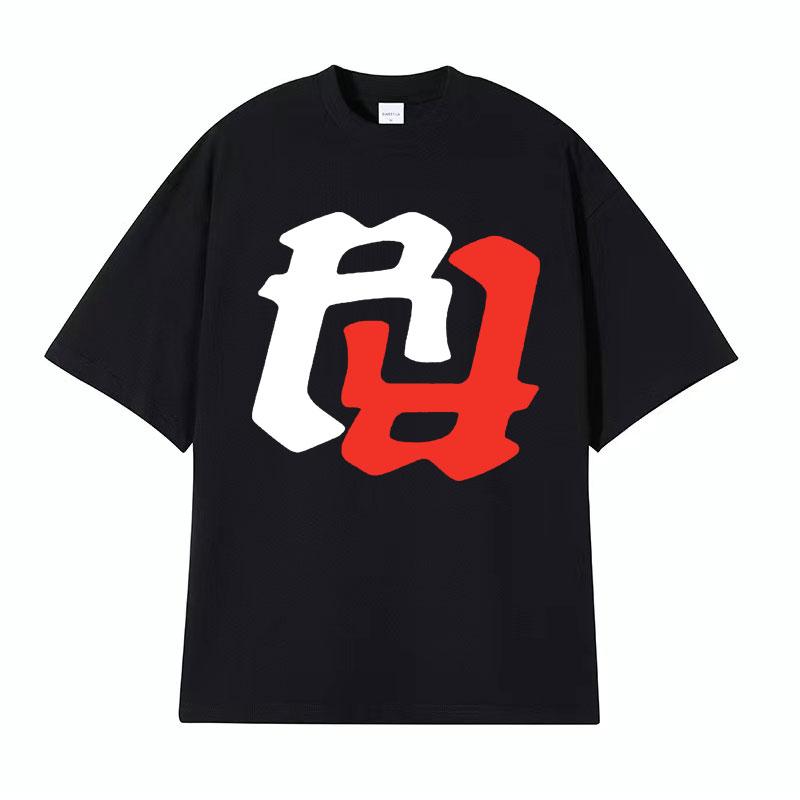 Rapper RR KanKan Logo Graphic Print Tshirts Summer Men Women Clothing Y2k Vintage T Shirt Oversized Cotton Short Sleeve Tshirt