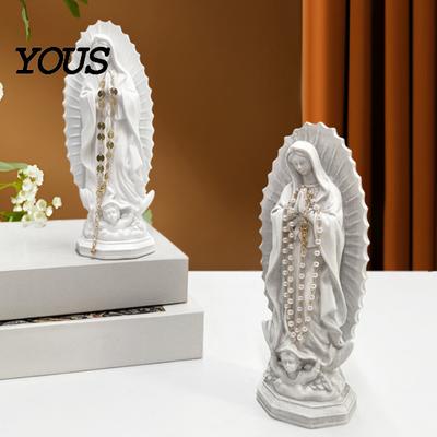 Coffee Corner Decorations Our Lady of Guadalupe Religious Statue, Virgin Mary Figurine, Resin Sculpture, Exotic Home Accessories Inspirational Art for