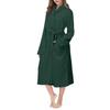 Women's Long Lapel Warm Nightgown Home Wear Solid Color Thick Bathrobe Close Fitting Pajamas