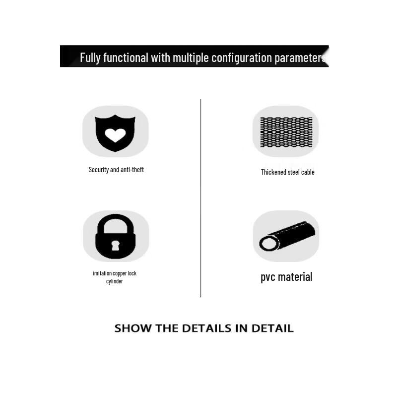XPAY Circular Steel Cable Chain Lock