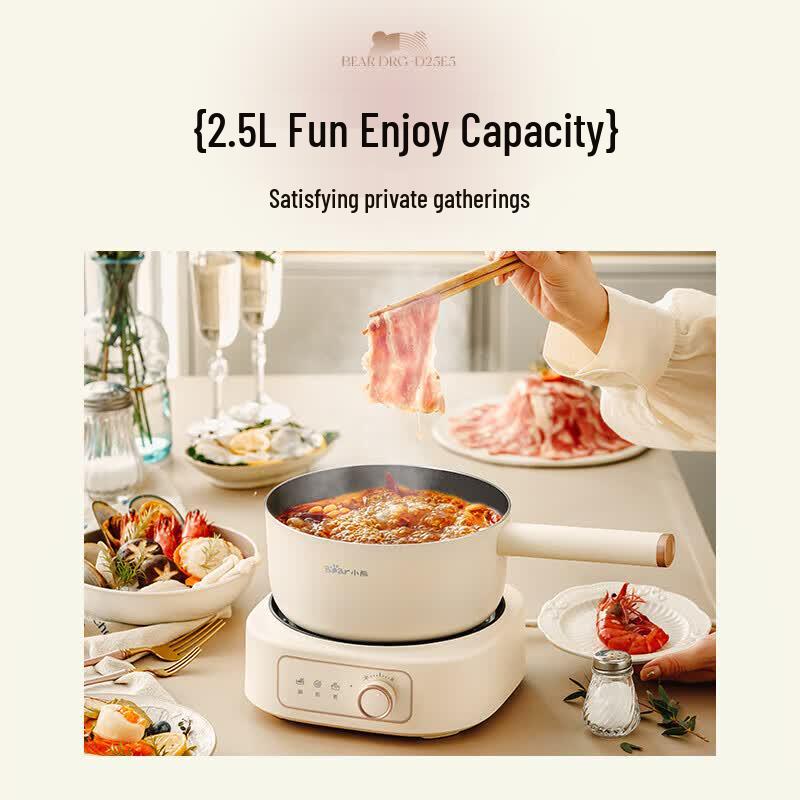 BEAR 2.5L Multi-Functional Electric Cooking Pot CN Plug (adapter Included)