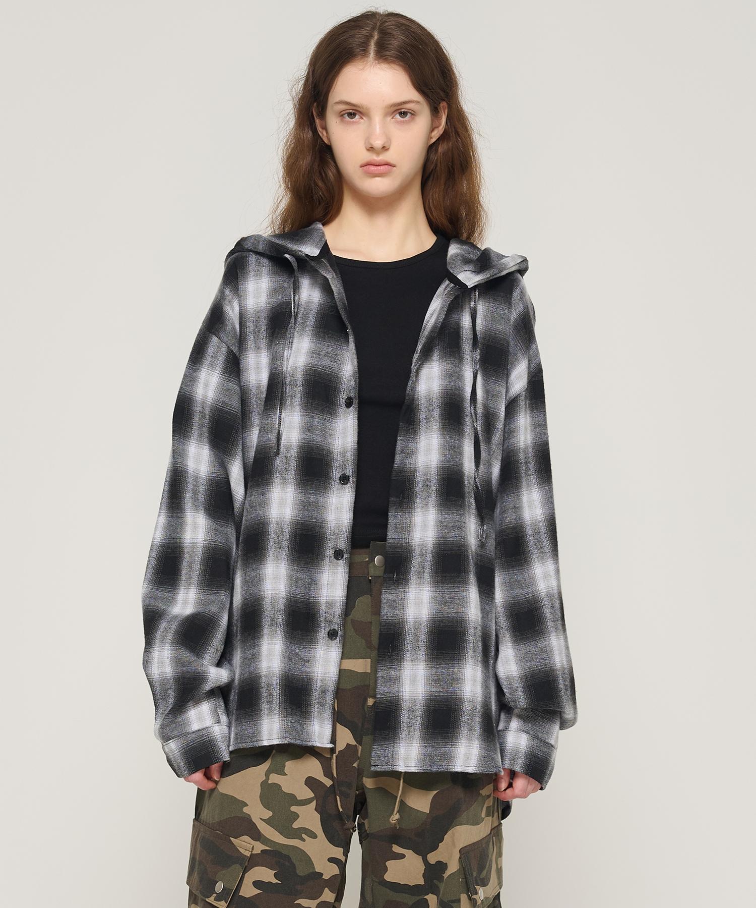 Cargo Bros For Woman Hooded Check Overshirt (Black) Free