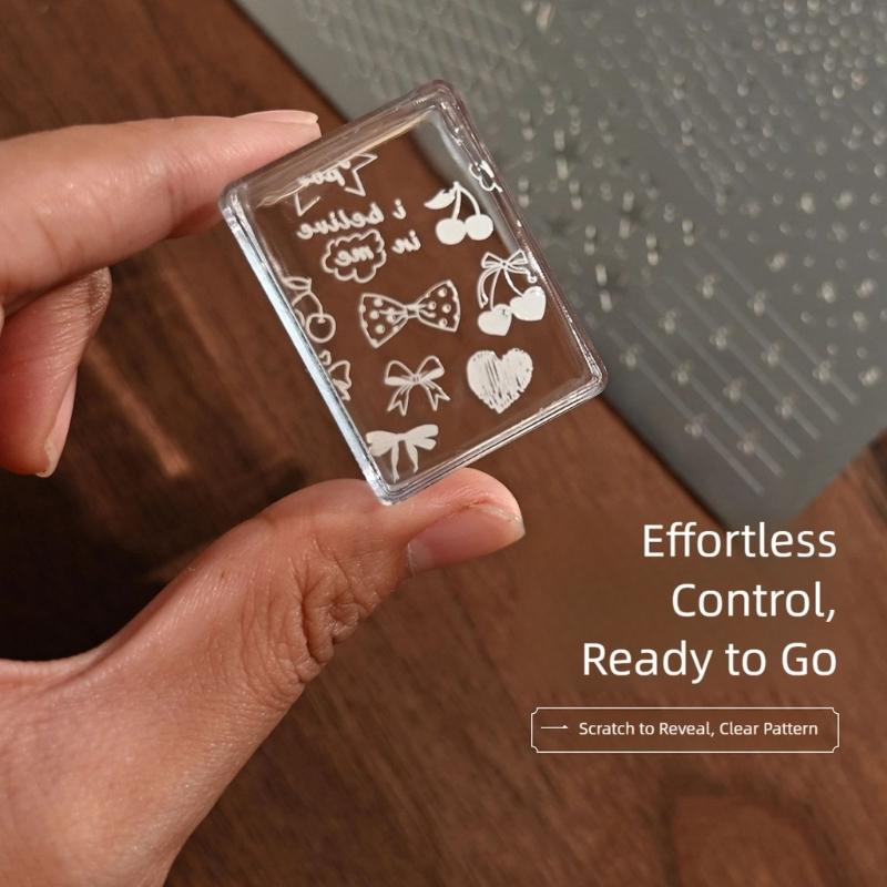 Sturdy Stainless Steel Nails Stamp Plate with Detailed Pattern for Home Nails Designs Applications