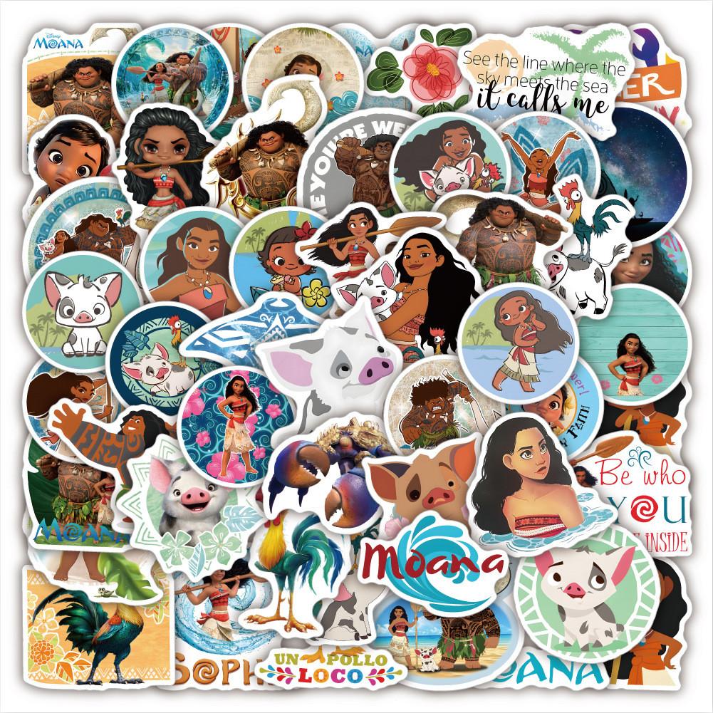 Moana 50pcs Cartoon Paster Decorative Water Bottle Waterproof Sticker Gifts