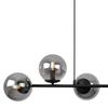 Siena Black Hanging Lamp 6-Flat Graphite Lampshade E14
