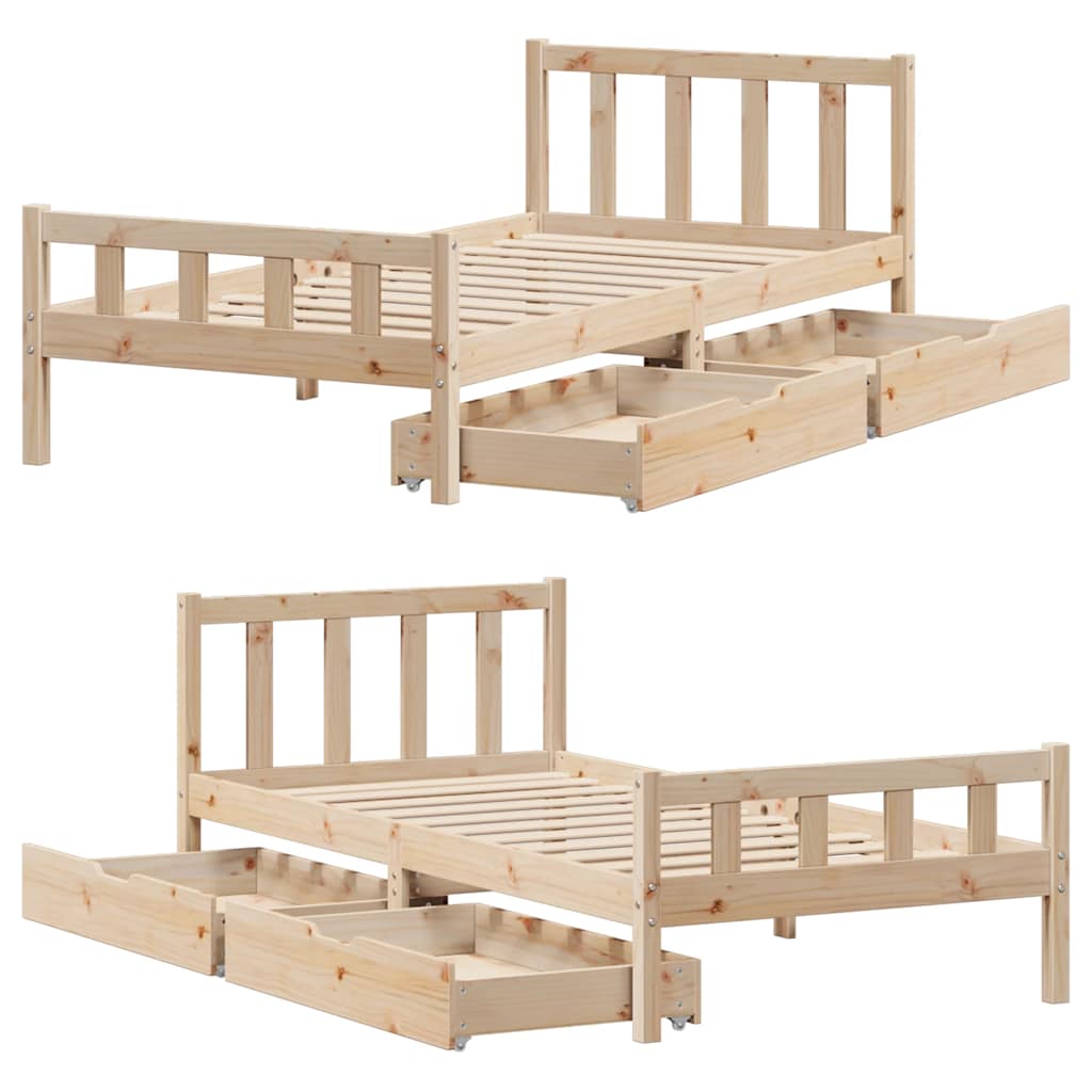 Solid Wood Bed without Mattress 90 x 190 cm Pine