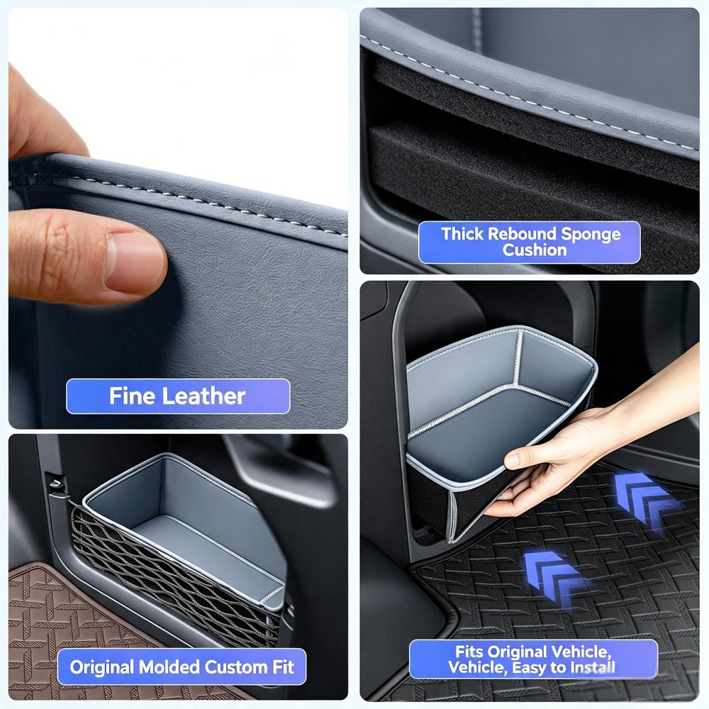 Premium Side Door Storage Pocket For Toyota RAV4 2026 2027 2028 Blue Door Panel Organizer Box Car Interior Accessories