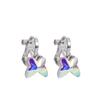 Colorful Butterfly Pierced Ear Clip Earrings