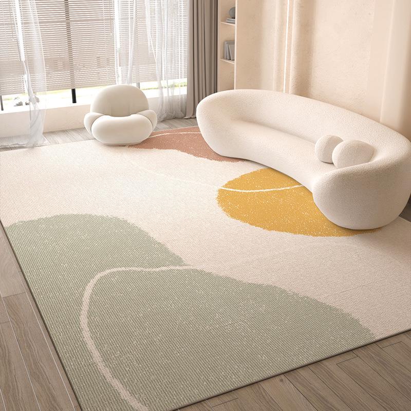 Cream-Style Luxury Carpet for Living Room: Elegant, Durable, and Easy-to-Clean Floor Mat.