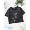 Summer Cotton Crop Tops Women Add A Little Zest To You Day Lemons Prints Washed T-Shirt Y2K Regular Fit Clothes