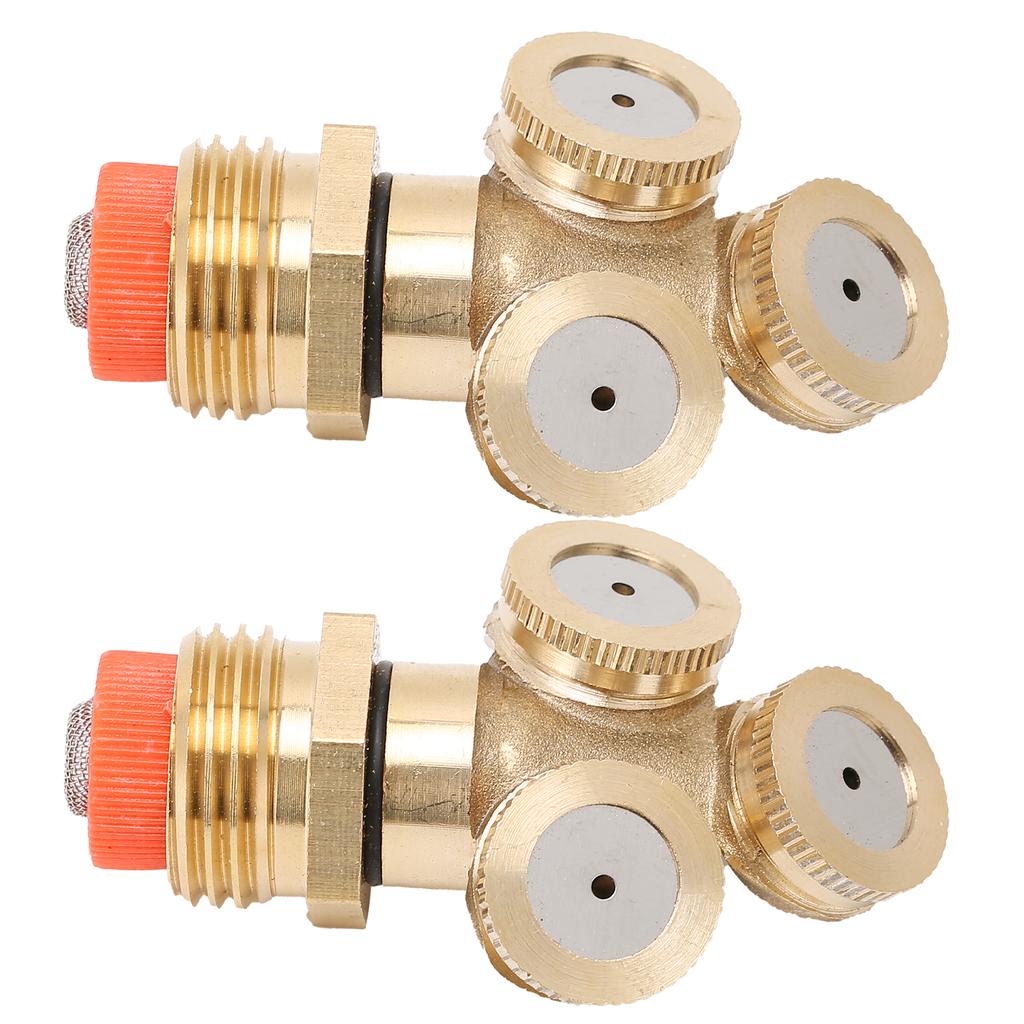 2PCS G1/2 High Pressure Spray Sprinkler 3 Hole Irrigation Nozzle Head with Filter Mesh for Garden