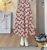 2026 Plus Size French V-neck High-waisted Print Dress - Elegant Slimming Summer Style for Women