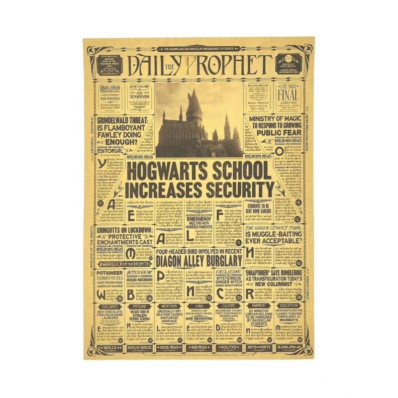 Металлический постер «Гарри Поттер Ежедневный пророк» 20x30 см, Настенное искусство «Секреты Дамблдора»