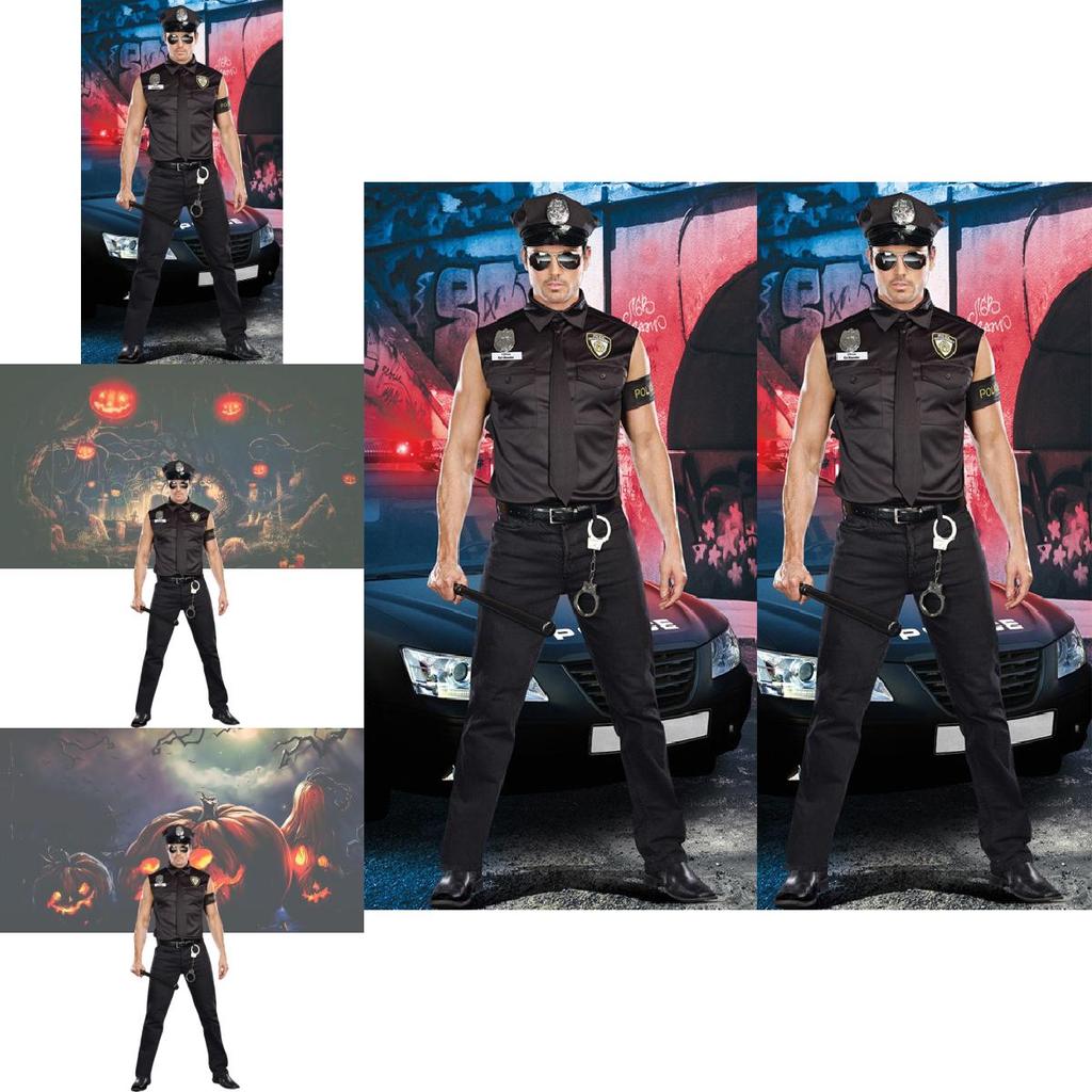 Halloween Stage Costume For Men With Pure Color Design For Theatrical Performance