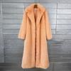 Cappotto Lungo Spesso da Donna in Ecopelliccia con Revers – Soffice Design Imitazione Toka per l'Inverno