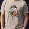 Skeleton Riding Turtle Graphic Print Cotton Casual Round Neck Mens TShirt Breathable Short Sleeve Tee