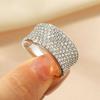 Women's Wide Band Micro-Paved Zircon Ring - Fashionable, Luxurious, Trending Statement Jewelry