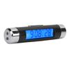 2‑in‑1 Car Digital Thermometer Black Dashboard Blue Backlight Calendar Clock Temperature Gauge